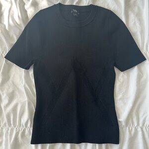 Express Black Ribbed Knit Top